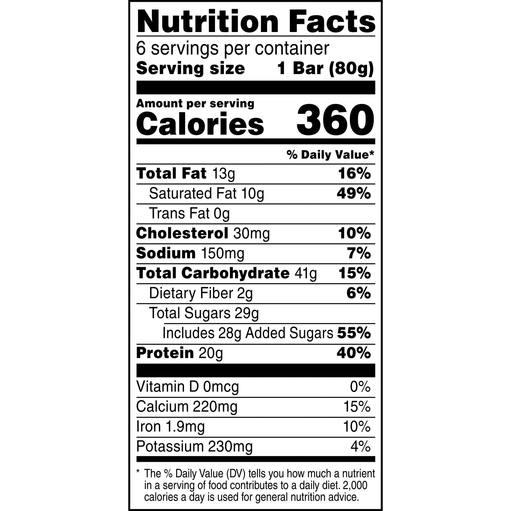 Chocolate Chip Protein Bar, 2.8 Oz, 6 Count